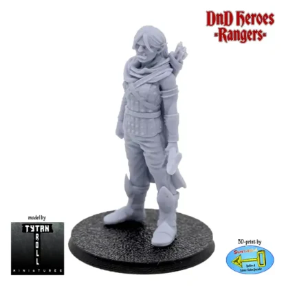Female Orc Ranger (DnD Heroes, 3D print, resin) - Afbeelding 2