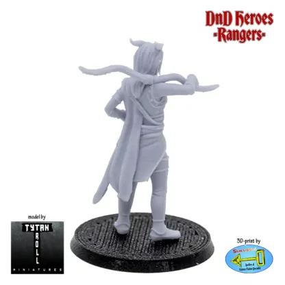 Female Tiefling Ranger (DnD Heroes, 3D print, resin) - Afbeelding 2