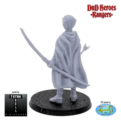 Male Tiefling Ranger (DnD Heroes, 3D print, resin) - Afbeelding 2