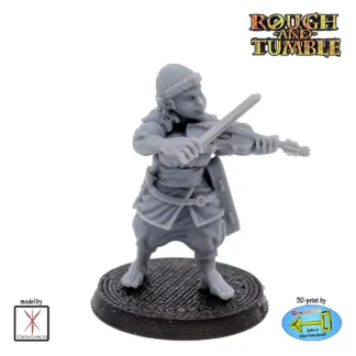 Female Halfling Bard (resin 3D print)