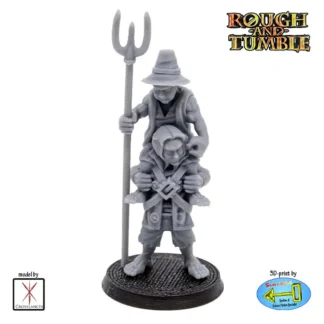 Male Piggyback Halflings (resin 3D print)