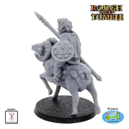 Male Halfling on Warsheep (resin 3D print) - Afbeelding 2