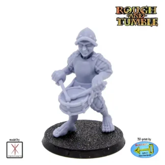 Male Halfling Drummer (resin 3D print)