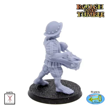 Male Halfling Drummer (resin 3D print) - Afbeelding 2