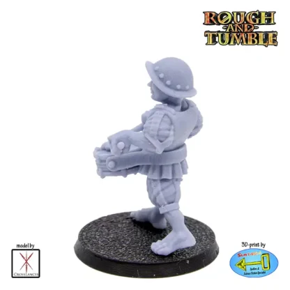 Male Halfling Drummer (resin 3D print) - Afbeelding 3