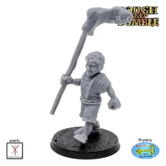 Male Halfling Standard bearer (resin 3D print)