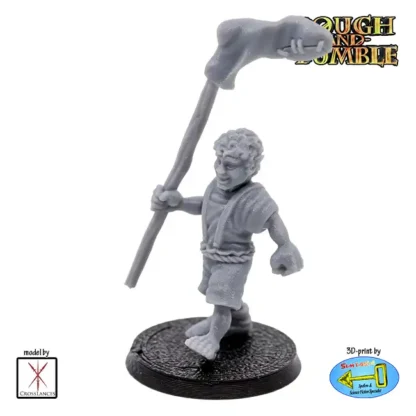 Male Halfling Standard bearer (resin 3D print)