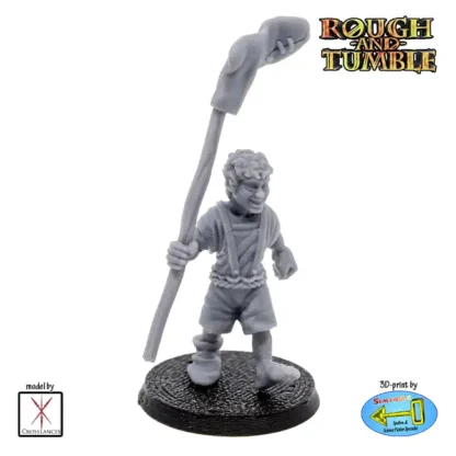 Male Halfling Standard bearer (resin 3D print) - Afbeelding 3