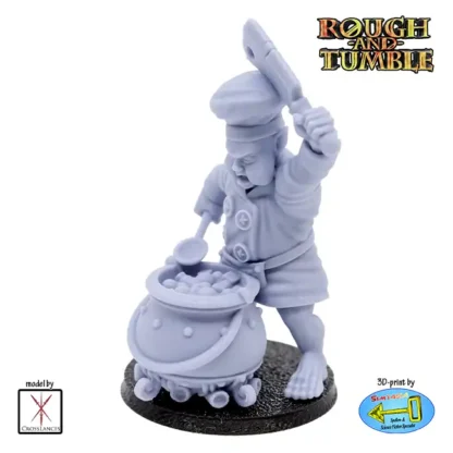Male Halfling Master Chef (resin 3D print) - Afbeelding 2