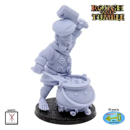 Male Halfling Master Chef (resin 3D print) - Afbeelding 4