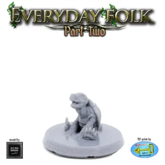 Turtlefolk Baby (Everyday Folk 2 3D print, resin)