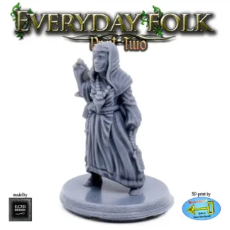 Devout Nun (Everyday Folk 2 3D print, resin)