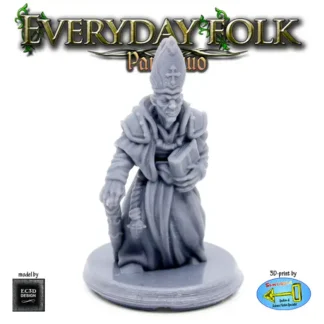 Cardinal (Everyday Folk 2 3D print, resin)