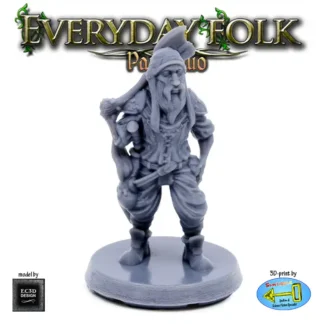 Male Human Woodcutter (Everyday Folk 2 3D print, resin)
