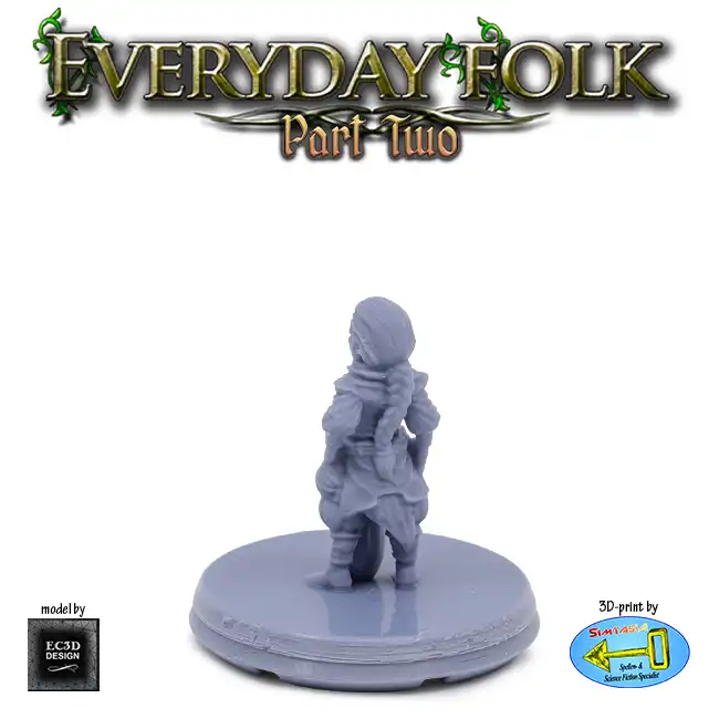 Female Halfling Bandit (Everyday Folk 2 3D print, resin) - Image 2