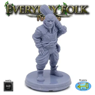 Male Human Bruiser (Everyday Folk 2 3D print, resin)