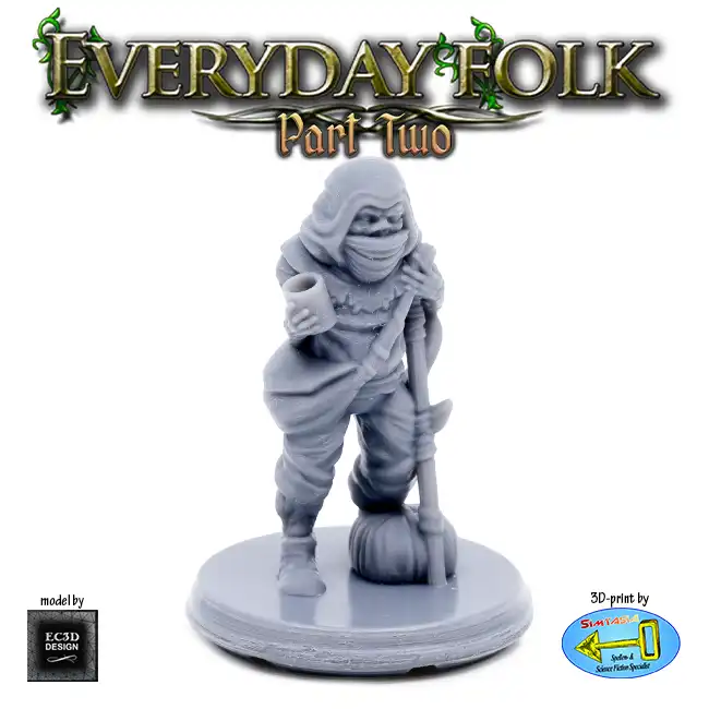 Leper 2 (Everyday Folk 2 3D print, resin)