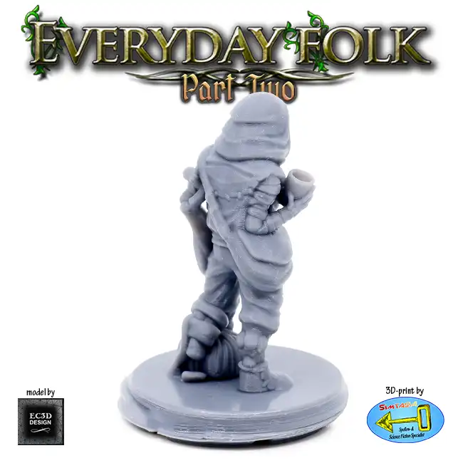 Leper 2 (Everyday Folk 2 3D print, resin) - Afbeelding 2