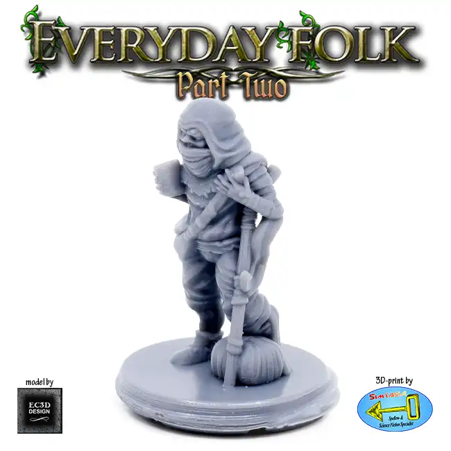 Leper 2 (Everyday Folk 2 3D print, resin) - Afbeelding 3