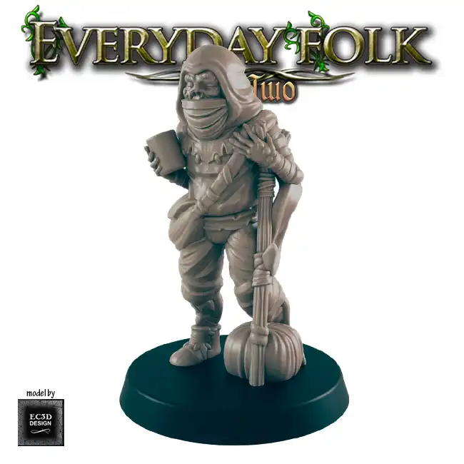 Leper 2 (Everyday Folk 2 3D print, resin) - Afbeelding 4