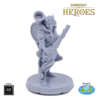 Male Demonkin Bard 2 (Everyday Heroes 3D print, resin)