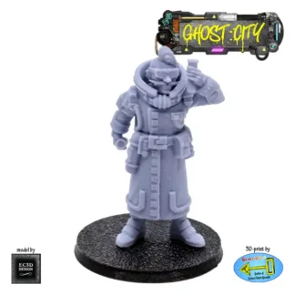 Male Evil Scientist (Ghost City 3D print, resin)