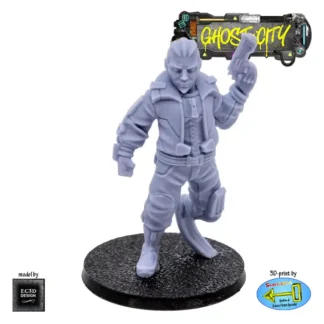Male Gun Runner (Ghost City 3D print, resin)