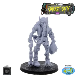 Male Amputee Traveller (Ghost City 3D print, resin)