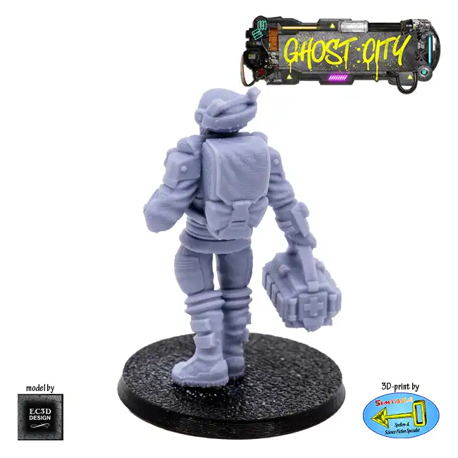 Male Armored Medic (Ghost City 3D print, resin) - Afbeelding 2