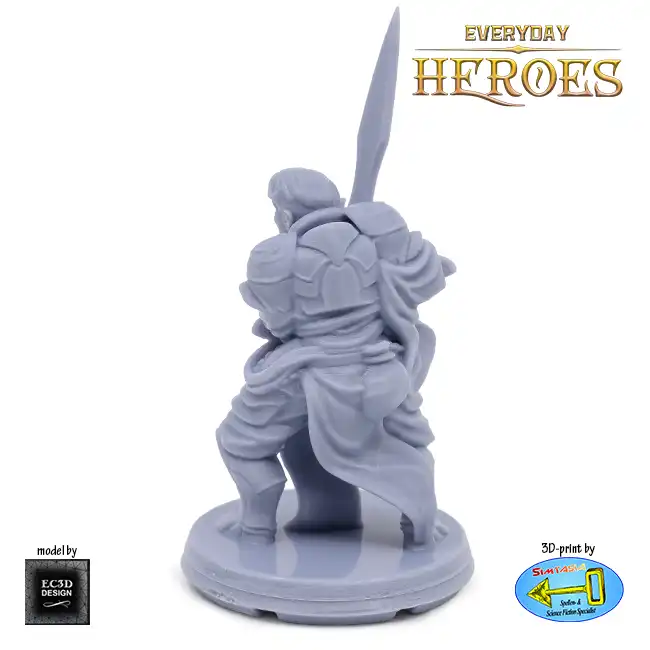 Male Human Battlemaster (Everyday Heroes 3D print, resin) - Afbeelding 2