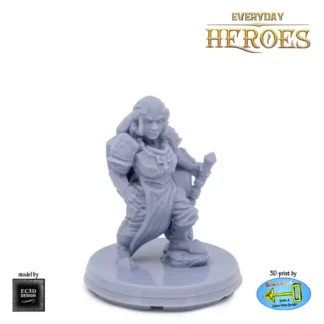 Female Dwarf Cleric (Everyday Heroes 3D print, resin)