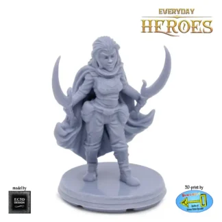 Female Human Fighter (Everyday Heroes 3D print, resin)