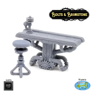 Workshop: Gear Table & Stool (Set) (Bolts & Brimstone 3D print, resin)