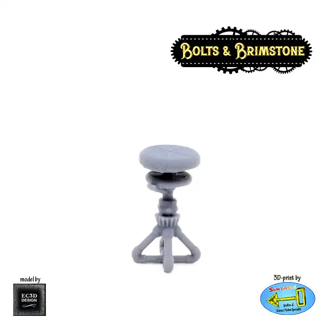 Workshop: Gear Table & Stool (Set) (Bolts & Brimstone 3D print, resin) - Afbeelding 4