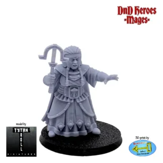 Female Dwarf Mage (DnD Heroes, 3D print, resin)
