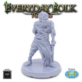 Male Elf Poor Wanderer (Everyday Folk 2 3D print, resin)