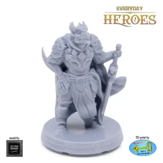 Male Dragonkin Paladin (Everyday Heroes 3D print, resin)