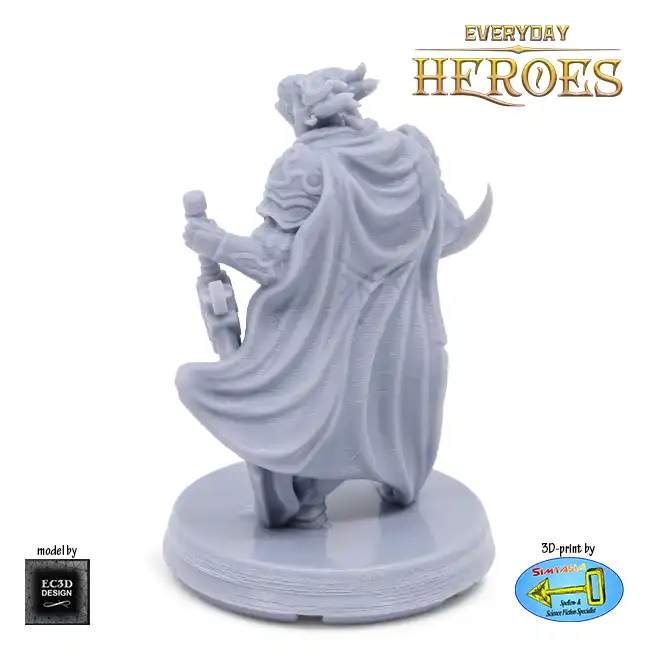 Male Dragonkin Paladin (Everyday Heroes 3D print, resin) - Afbeelding 2