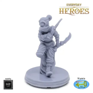 Female Human Rogue (Everyday Heroes 3D print, resin)