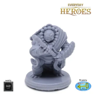 Male Turtlekin Monk (Everyday Heroes 3D print, resin)