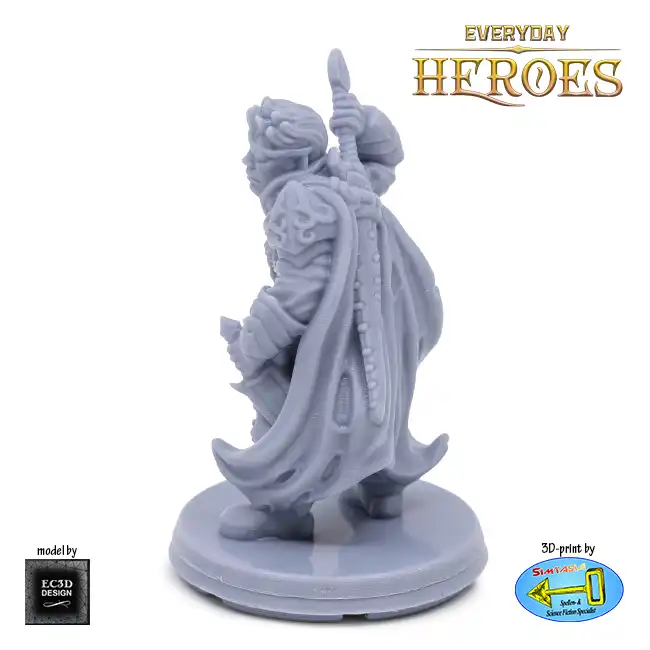 Male Human Hunter 1 (Everyday Heroes 3D print, resin) - Afbeelding 2