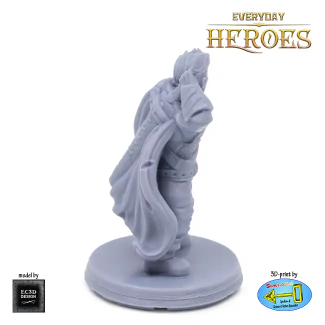 Male Human Hunter 1 (Everyday Heroes 3D print, resin) - Afbeelding 3
