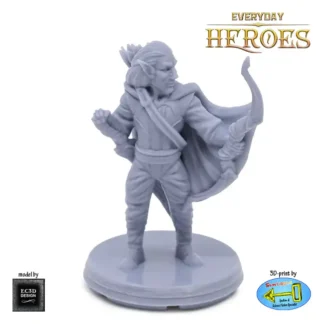 Male Elf Ranger (Everyday Heroes 3D print, resin)