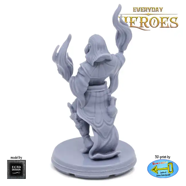 Male Elf Warlock (Everyday Heroes 3D print, resin) - Afbeelding 2