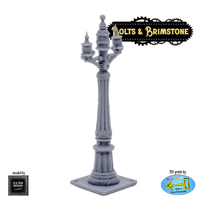 Street Lamp (Bolts & Brimstone 3D print, resin) - Afbeelding 3