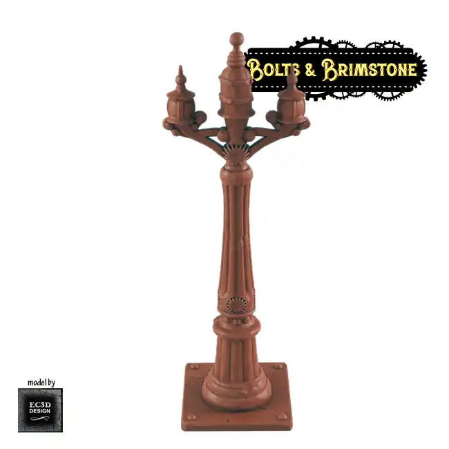 Street Lamp (Bolts & Brimstone 3D print, resin) - Afbeelding 4