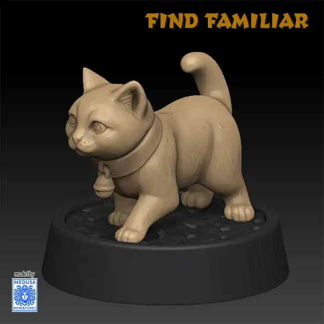 Cat familiar (Find Familiar Vol 1, 3D print, resin) - Afbeelding 4