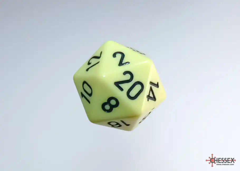 Dice Set: Opaque Pastel Yellow with Black Polyhedral (7) - Afbeelding 10