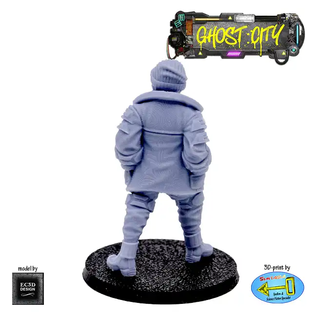 Male 'Beanie' Civillian (Ghost City 3D print, resin) - Afbeelding 3
