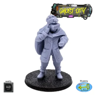 Male Net Jammer (Cloaker) (Ghost City 3D print, resin)